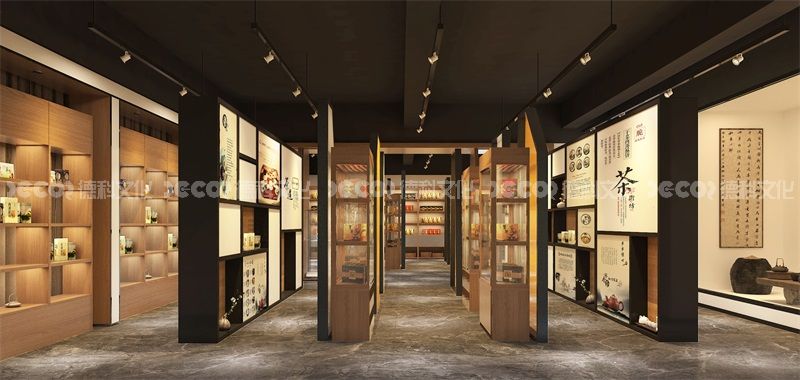 茶酒文化展覽館設計中是否有茶酒文化相關的藝術展示？